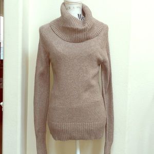 Gap Medium Cowl Neck Thick Taupe Sweater